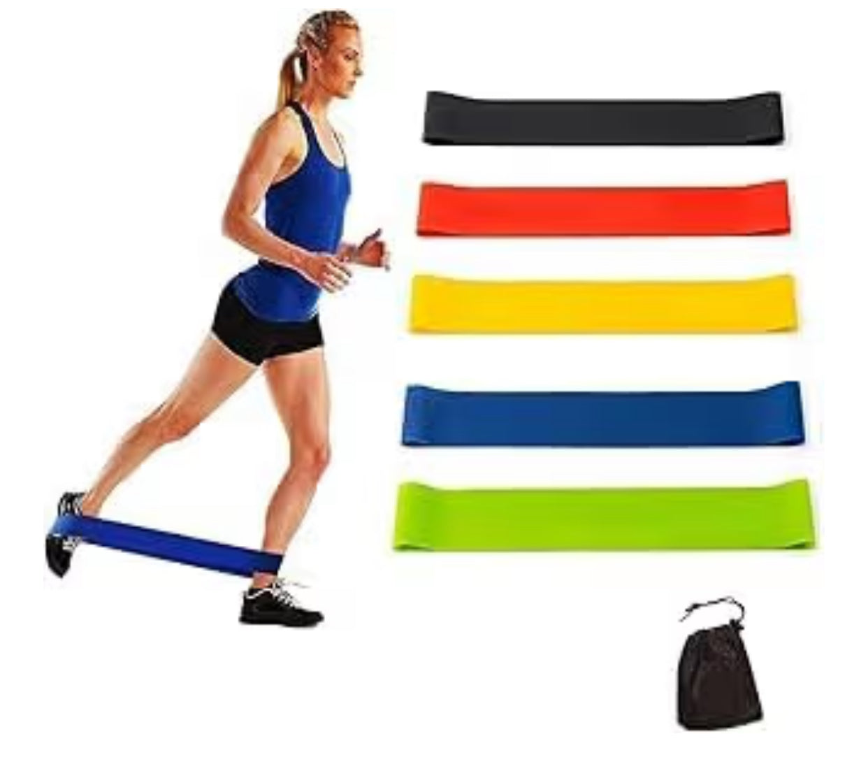 Smart Sport Resistance Bands Set for Men and Women Pack of 5 Different Levels Elastic Band for Home Gym Long Exercise Workout – Great Fitness Equipment for Training, Yoga